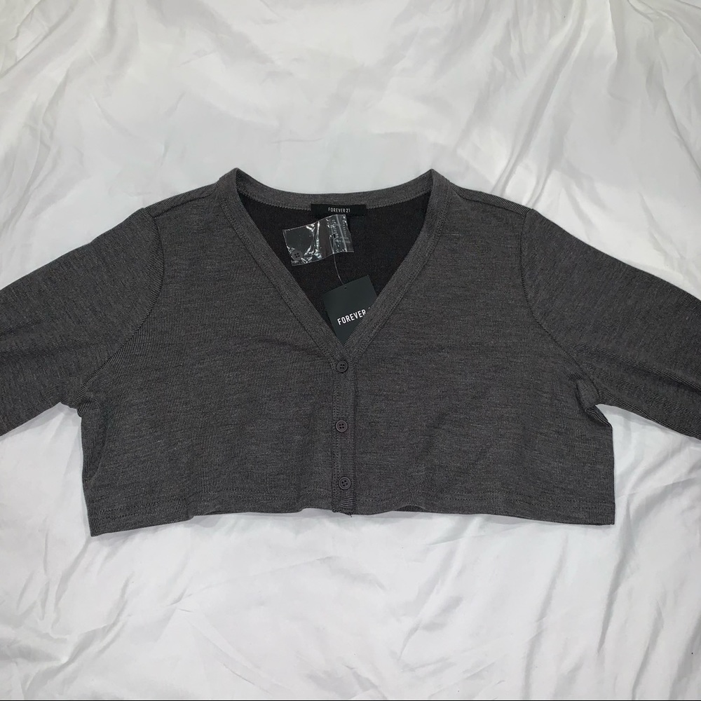BRAND NEW button front crop top, with tags!